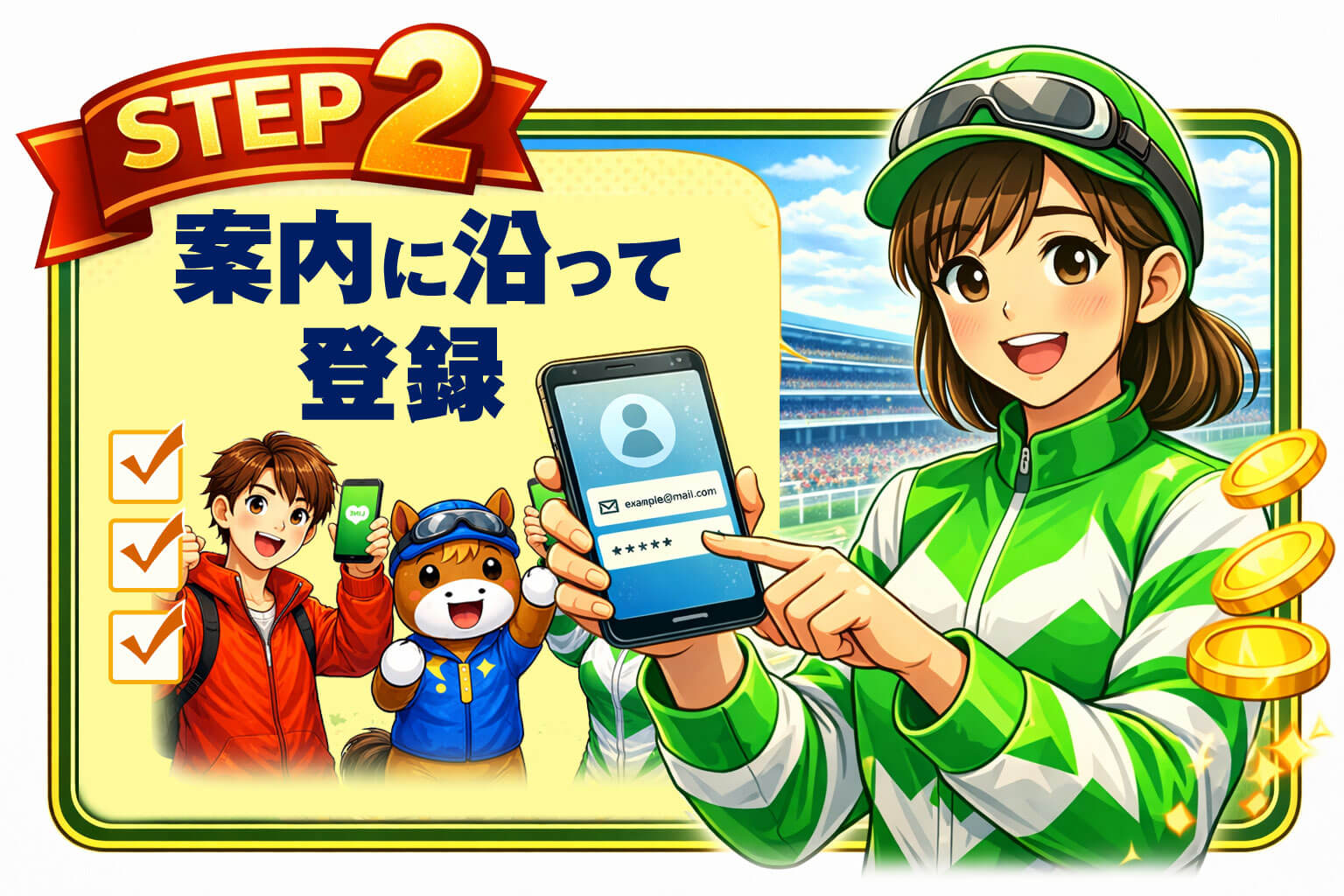 STEP2 案内に沿って登録
